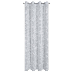 Zavjesa od svijetlog etamina u eko stilu s printom nježnih grančica 140x250 cm Amber