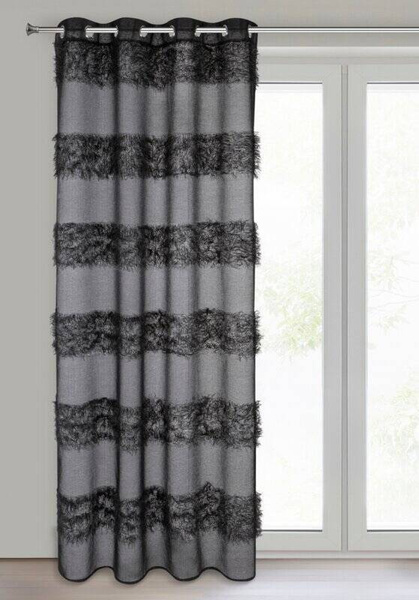 Zavjesa 140x250 od gaze ukrašena moher koncem Margaret 3