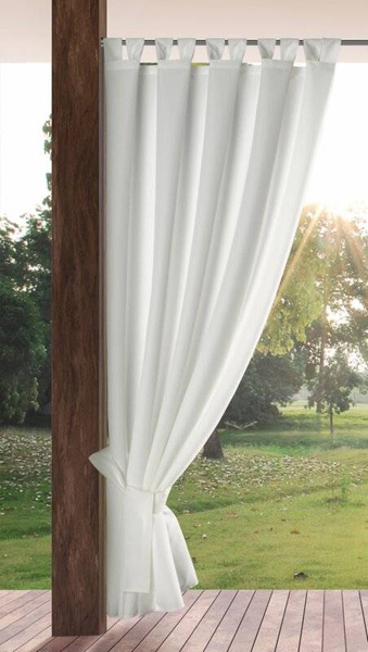 Zavjesa za terasu 155x240 boja bijela od nepromočive tkanine sa čičak trakama GARDEN