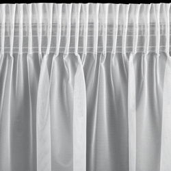 Bijela mrežasta zavjesa ukrašena 3D aplikacijom ruže, 350x160 cm, traka - ROSES3 - Eva Minge