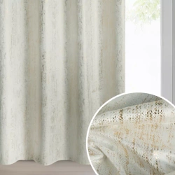 Baršunasta zavjesa 140x250 ukrašena zlatnim uzorkom i zlatnim ušicama - DARA