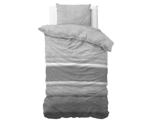 Posteljina od flanela 140x220 siva, mekana na dodir Stone Stripe