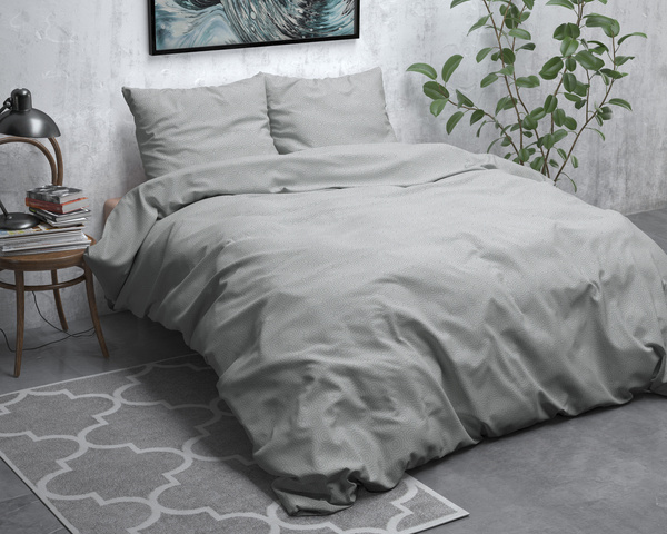 Posteljina od flanela 240x220 siva, mekana na dodir Jason