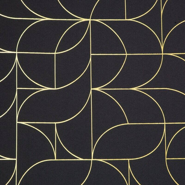 Zavjesa sa zlatnim geometrijskim printom 140x250 Evi