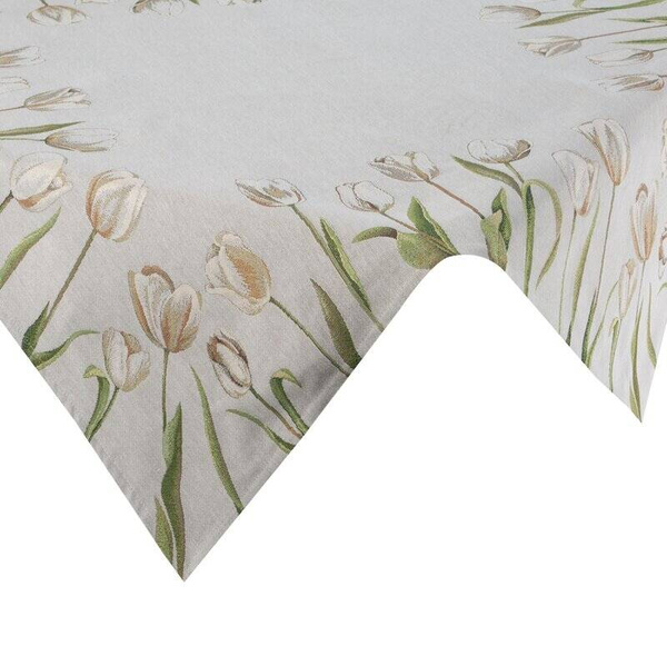 Goblen stolnjak ukrašen tkanim cvjetnim motivom 100x100