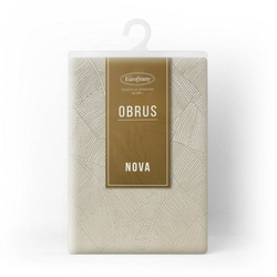 Krem stolnjak 140x220 sa jacquard uzorkom listova banane Isla