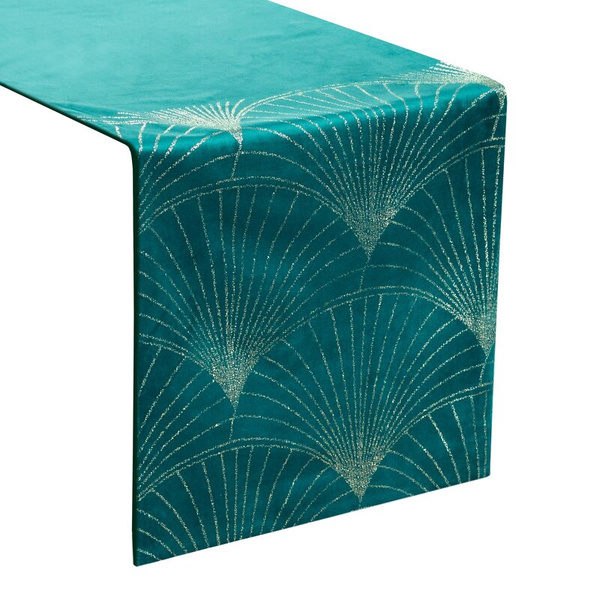 Baršunasti nadstolnjak 35x180 s velikim art deco lepezastim uzorkom Blink 14