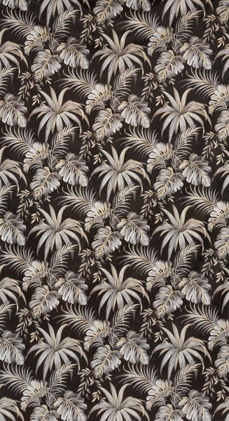 Zavjesa od mekog baršuna s printom egzotičnog lišća 140x250 cm Megi