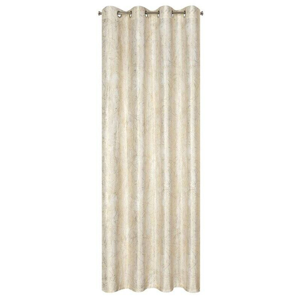 Baršunasta zavjesa sa zlatnim uzorkom, 140x250 cm - MALIA