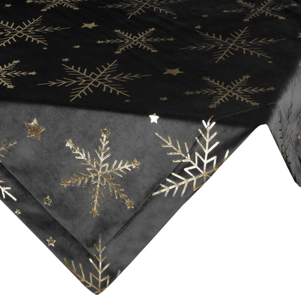 Božićni stolnjak 85x85 cm, baršunasta salveta ukrašena pahuljicama