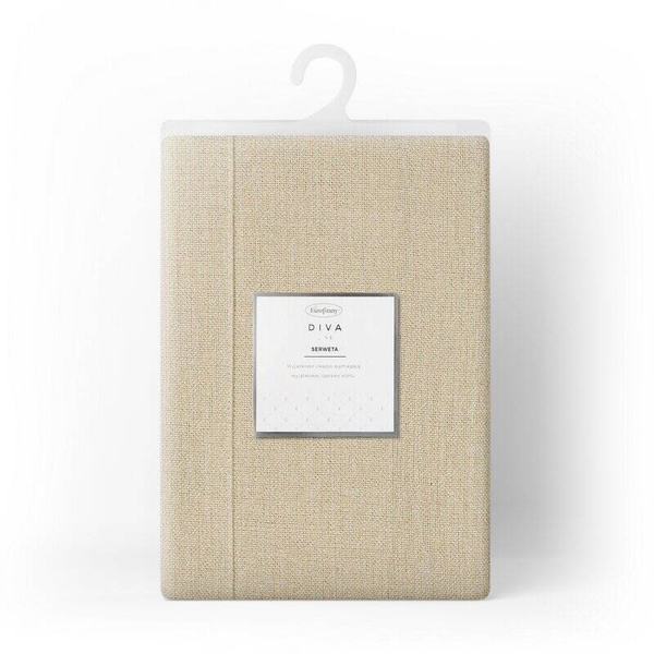 Stolnjak 85x85 s lanenim tkanjem i sjajnim koncem, završen dvostrukom trakom na rubovima BIANCA 1