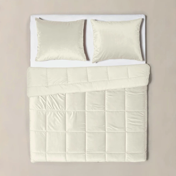 Cjelogodišnji baršunasti poplun u krem boji 240x200 300 GSM