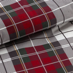 Božićna posteljina 160x200 od pamučnog satena s božićnim kariranim motivom ASPEN 