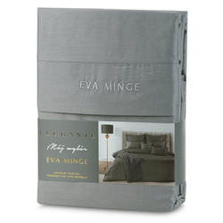 Ekskluzivna pamučna posteljina dimenzija 220x200 cm, makosatin s ukrasnim rubovima i vezom, kolekcija MINGE ELEGANTE