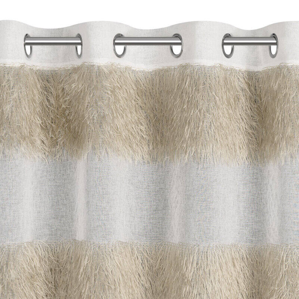 Zavjesa 140x250 od gaze ukrašena moher koncem Margaret 3