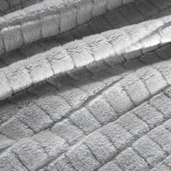 Mekana i na dodir ugodna deka s reljefnim kockastim uzorkom 200X220 cm boja siva Cindy2