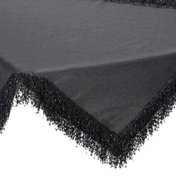 Stolnjak 85x85 ukrašen trakom s resama Tina