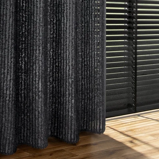 EVA MINGE gotova zavjesa 135x250 od šifona ukrašena moher koncem Selma