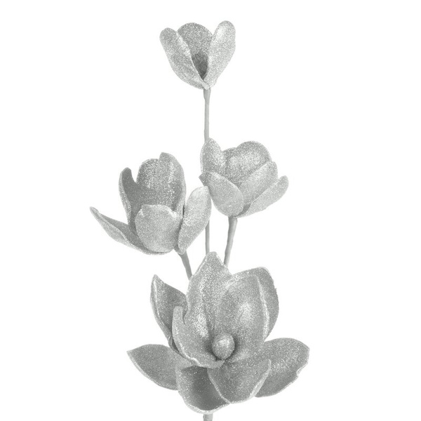 Ukrasni cvijet od foamiran pjene FLORE 724 FI 20 X 75 CM SREBRNY