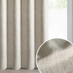 Krem zavjesa od šenil tkanine sa sjajnim koncem 140x250 cm sa zlatnim ušicama - BITSY