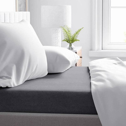 Plahta od flanela glat boja tamno siva 200x250