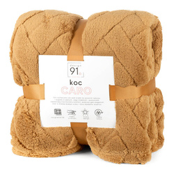 Flano deka 220x200 ukrašena reljefnim uzorkom CARO