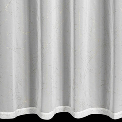 Gotova zavjesa 300x270 od šifona ukrašena printom mramora, zlatne ušice Hera