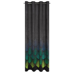 Zavjesa 140x250 od baršuna ukrašena geometrijskim uzorkom Angelina Zavjesa 140x250  ANGELINA baršunasta