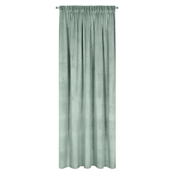 Zavjesa od jednobojnog mekog baršuna trakasta 140x270 cm ružičasta ROSA