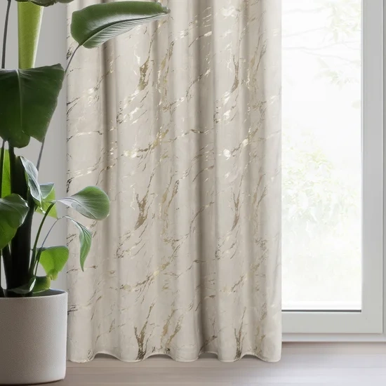 Gotova zavjesa 140x270 od baršuna ukrašena sjajnim mramorom Molly