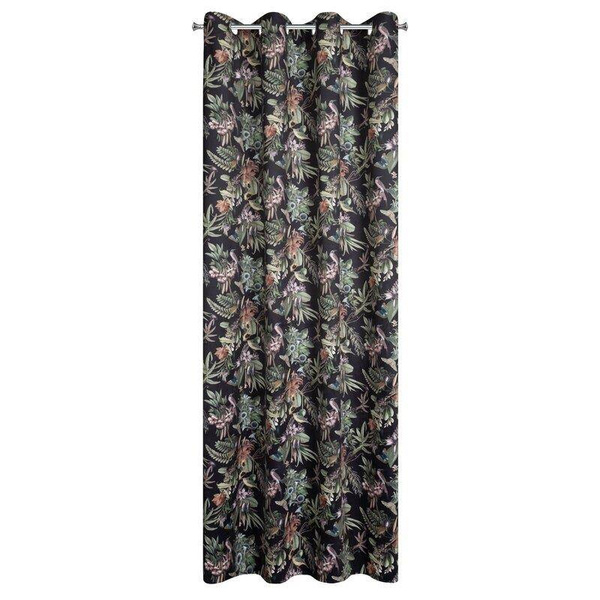 Zavjesa od mekog baršuna s botaničkim uzorkom i 3D efektom 140x250 cm Becky