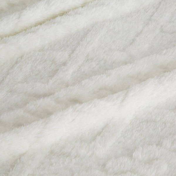 Deka bijela s ukrasnom pletenicom 200x220 