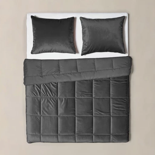 Cjelogodišnji baršunasti poplun u sivoj boji 240x200 300 GSM