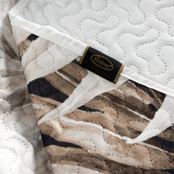 Baršunasti prekrivač za krevet 200x220 cm ukrašen botaničkim printom