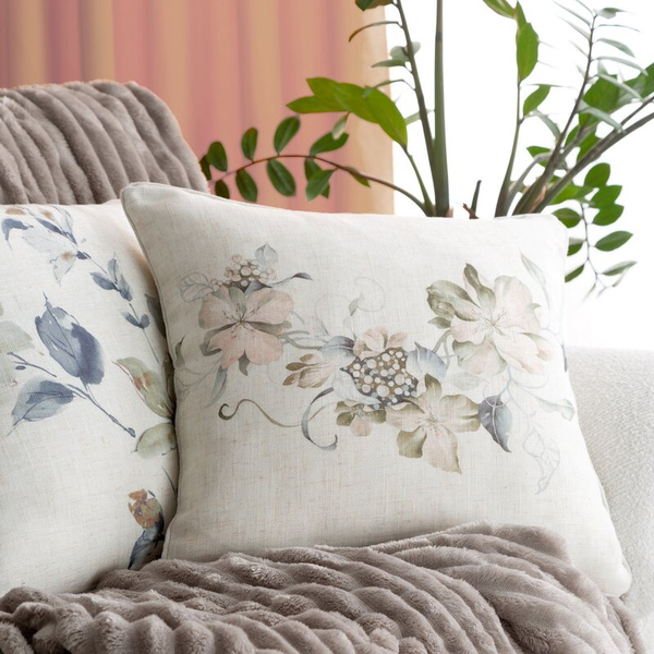 Dekorativna jastučnica 45x45 s lanenom strukturom i ukrasnim rubom LEN