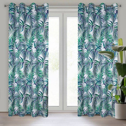Baršunasta zavjesa 140x250 s printom palminog lišća Palms