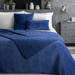 Zimska deka 220x240 cm, dvostrani prekrivač od ugodnog krzna i tkanine s uzorkom janjeće kože, NINA Premium