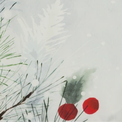 Set božićne posteljine 160x200 Robin od mikrovlakana, ukrašen božićnim printom